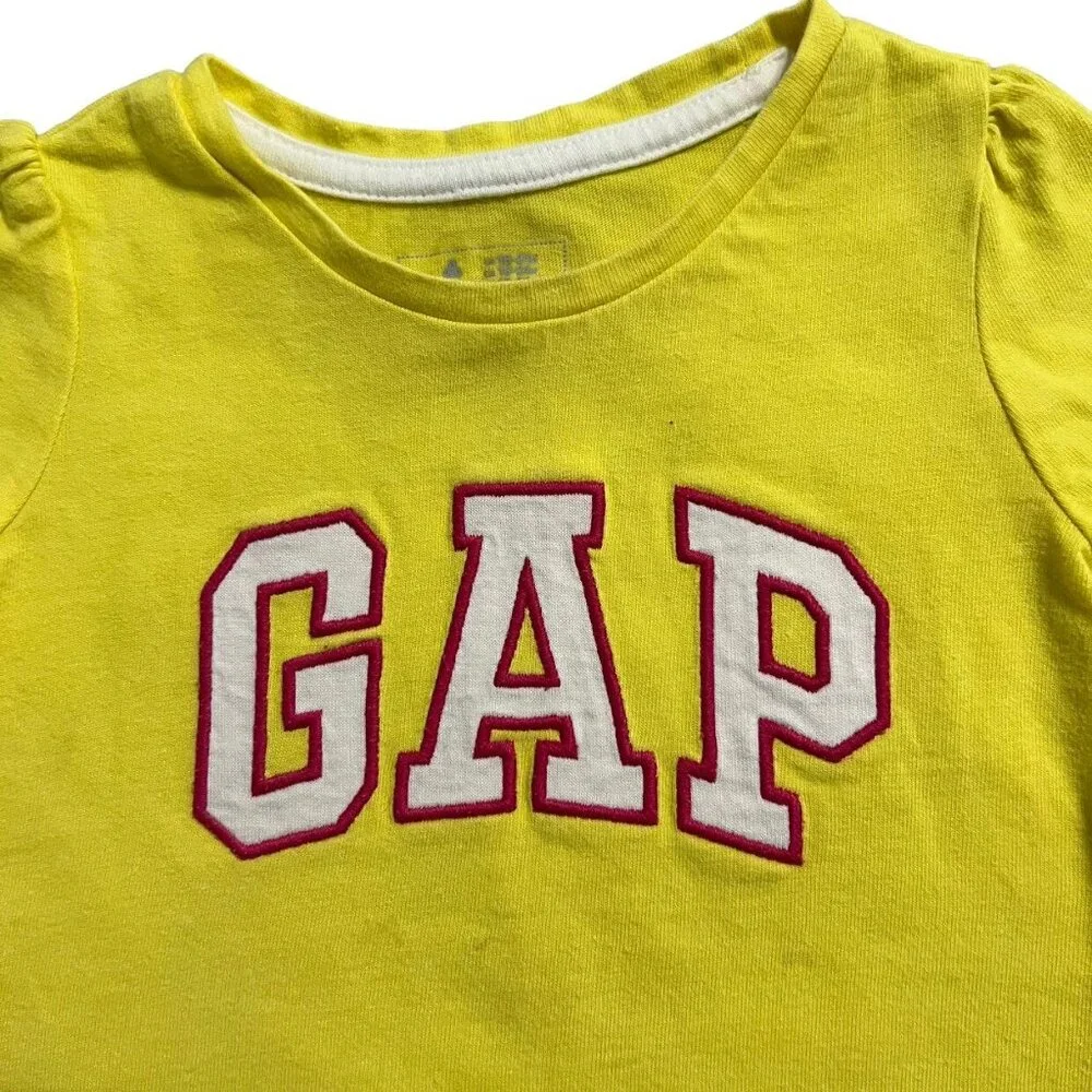 Baby Gap 18-24m Yellow Appliqué Logo Shirt